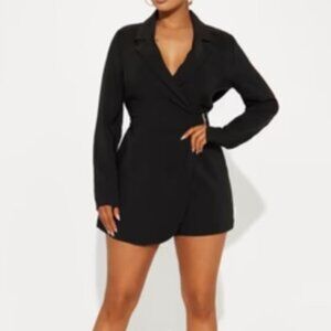 In My Era Blazer Romper - Black Size: L
